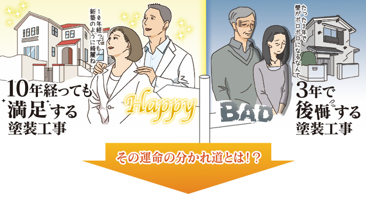 「3年で後悔する塗装」と「10年も満足できる塗装」その分かれ道とは?